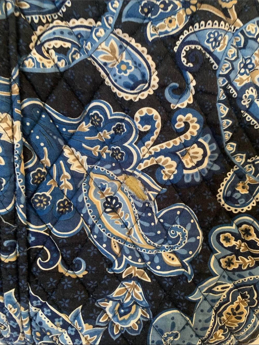 Vera Bradley Windsor Navy Blue Small Duffle Bag FLAW - Picture 10 of 10